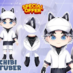 Vtuberモデル、ちびVtuber、既成Vtuber、アニメキャラクター、カスタムコミッション、Vtuberアセット、男性Vtuber、Vtuberリギング、かわいい女の子Vtuber