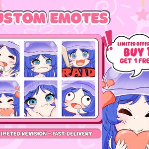 Twitch Emote or Sub Emotes Anime Emote Pet Animal Emote For Any Your Stream ( Emotes Ready to use! ) / Kawaii chibi Emoji Kawai cute emotes