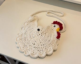 Padrão de crochê para sacolinha de doces de Páscoa em formato de pintinho, com tema de animais da fazenda (PDF para download).