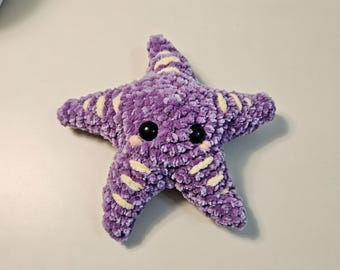 Padrão de crochê amigurumi de estrela-do-mar sem costura em PDF, tutorial de brinquedo de pelúcia do oceano