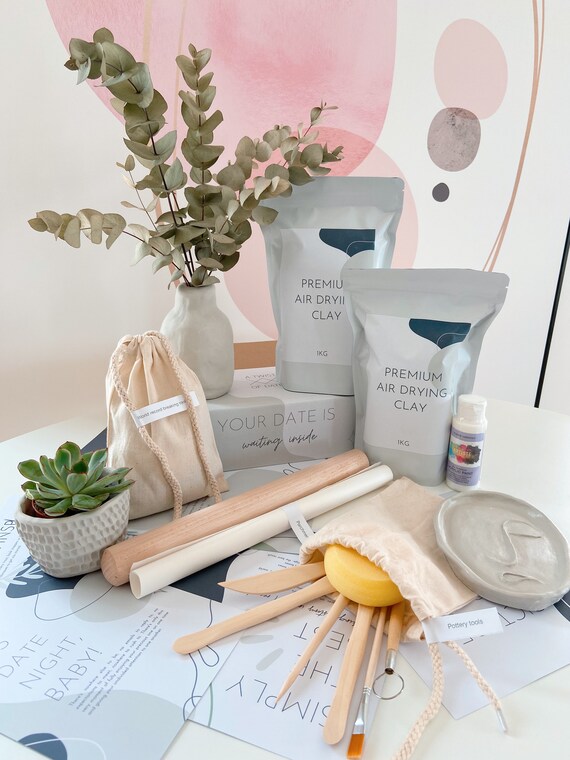 Clay Pottery Kit for 2. Date Night Ideas. Date Night Box. Etsy UK