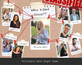 Unsolved Case Files. Date Night Ideas. Murder Mystery Game. True Crime. Detective Game.