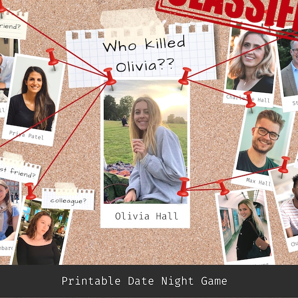 Unsolved Case Files. Date Night Ideas. Murder Mystery Game. True Crime. Detective Game.