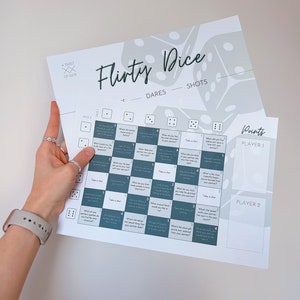 Flirty Dice Party Spiel. Date Night Ideen. Romantische Geschenke für Ihn. 3. Hochzeitstag Geschenk für sie.