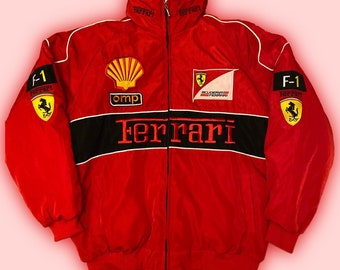 Blouson Ferrari | Formule 1 | Veste F1 | Veste de course | Blouson de voiture | Blouson aviateur | Veste vintage | Streetwear | Ancienne école |