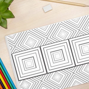 Geometric Shapes Coloring Pages Second Edition - 30 Printable Pages - Instant Download