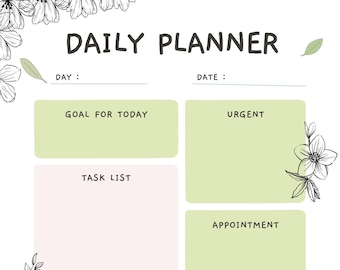 Printable Daily Planner Budget Tracker to Do List Schedule - Etsy