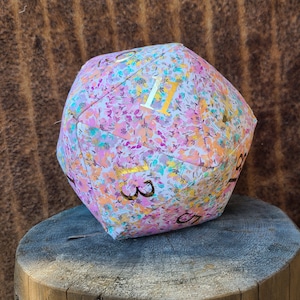 Floral and Sparkly Plush D20