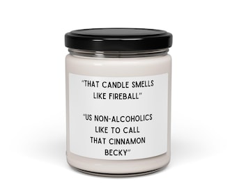 Candela profumata / 9 oz / Candela Fireball / Candela profumata alla cannella / Regali umoristici per adulti / Candela No, è Becky