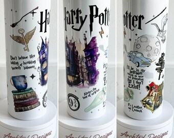 Harry Potter 20oz Double Walled Stainless Steel Tumbler With Straw And Lid