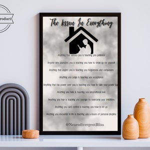 Mental Health Wall Art: Life Lesson Poster (Digital Download)