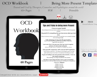 OCD Workbook: Mental Health, Intrusive Thoughts, and Reflection (PDF) | Obsessive Compulsive Disorder