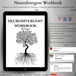 Neurodivergent Digital Workbook | Neurodiversity Resources | Neurodiversity Affirming Journal | Unmasking Autism | Neurodivergent printable