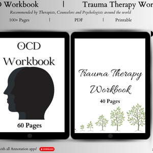 Digital OCD Workbook pdf | Trauma Therapy Ebook | OCD Therapy Worksheets | Boundary Setting | Obsessive Compulsive Disorder Workbook