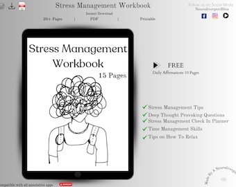 Stress Management Workbook: Mental Health, Time Management (PDF)