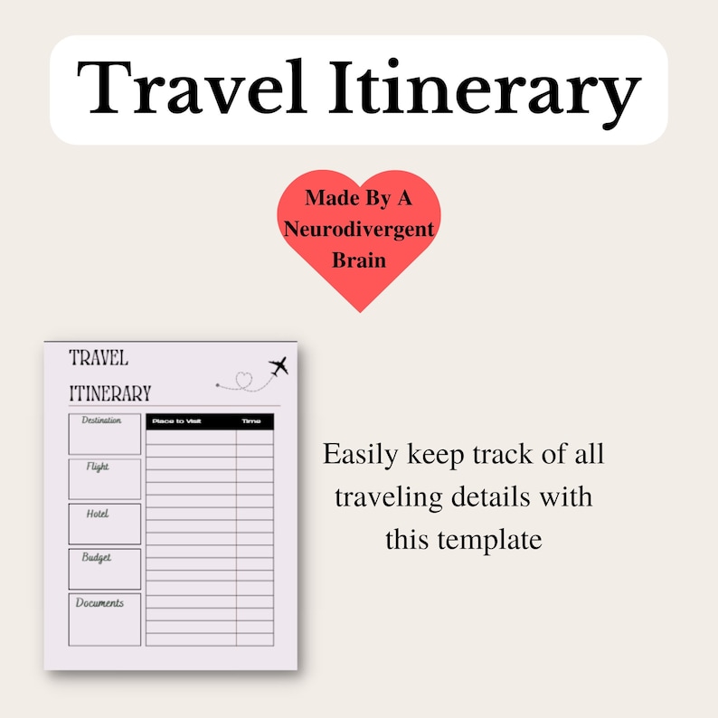 Print your travel itinerary after you fill out out so your trip can be worry free because you have all the information you need in one place.