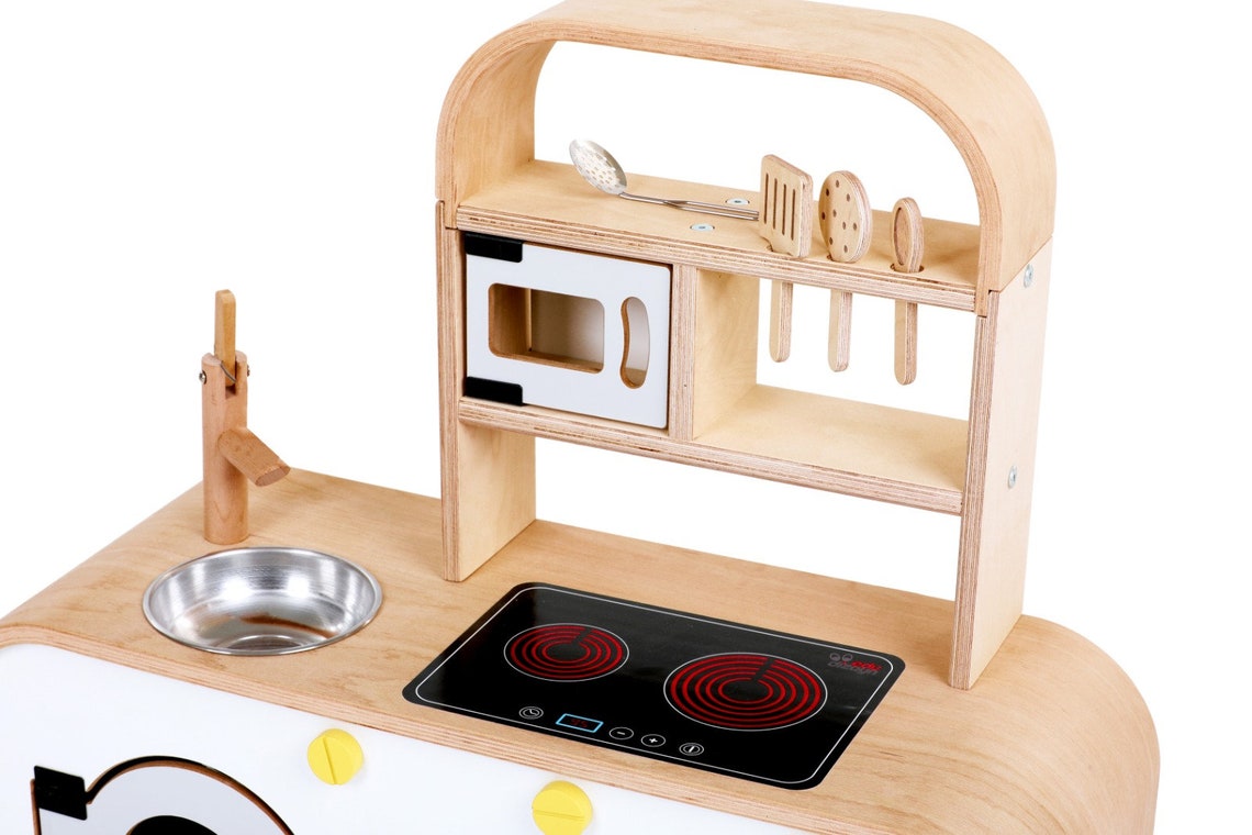 Montessori Pretend Play Wooden Kitchen With Utensils for Etsy