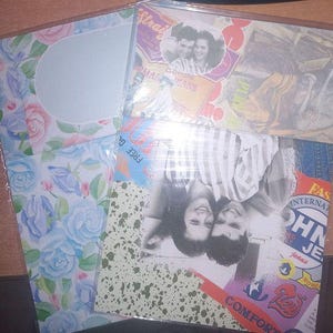 Set di fogli e buste da collezione vintage per lettere da spedire, carta da lettere, San Valentino, romantico, nostalgico, retrò, kitsch, floreale, anni '80, set di cancelleria