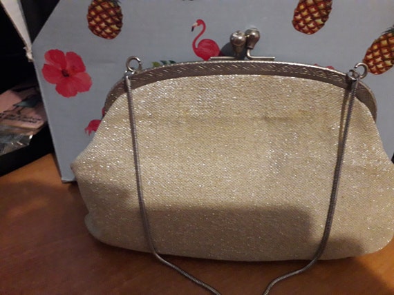 Vintage antique  Beaded Evening Bag Purse Sequin … - image 4