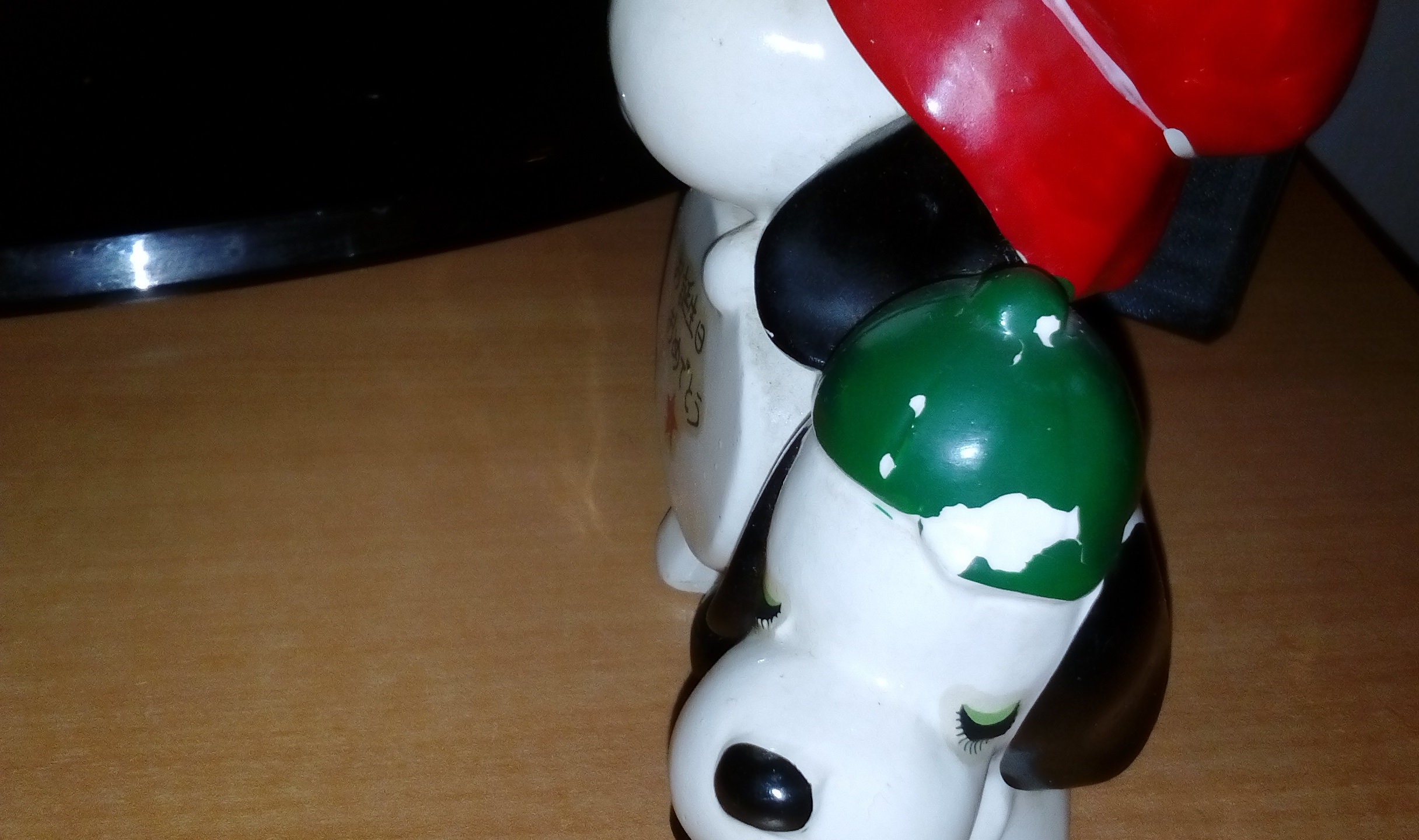 Vintage Ceramic Snoopy Dog Piggy Bank Coin Bank Money Box Japan  display picture 1