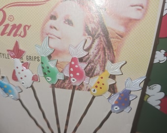 4種類のカラフルなヘアピンからお選びいただけます。60年代/70年代の