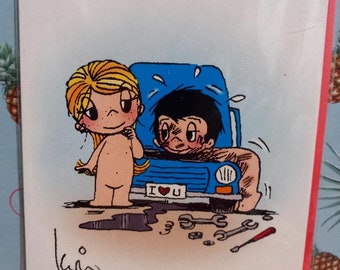 Vintage Love Is...Liebe ist by Kim Casali Card Greeting Card German Language Valentines Day Card Romantic Collectible Nostalgic retro kitsch