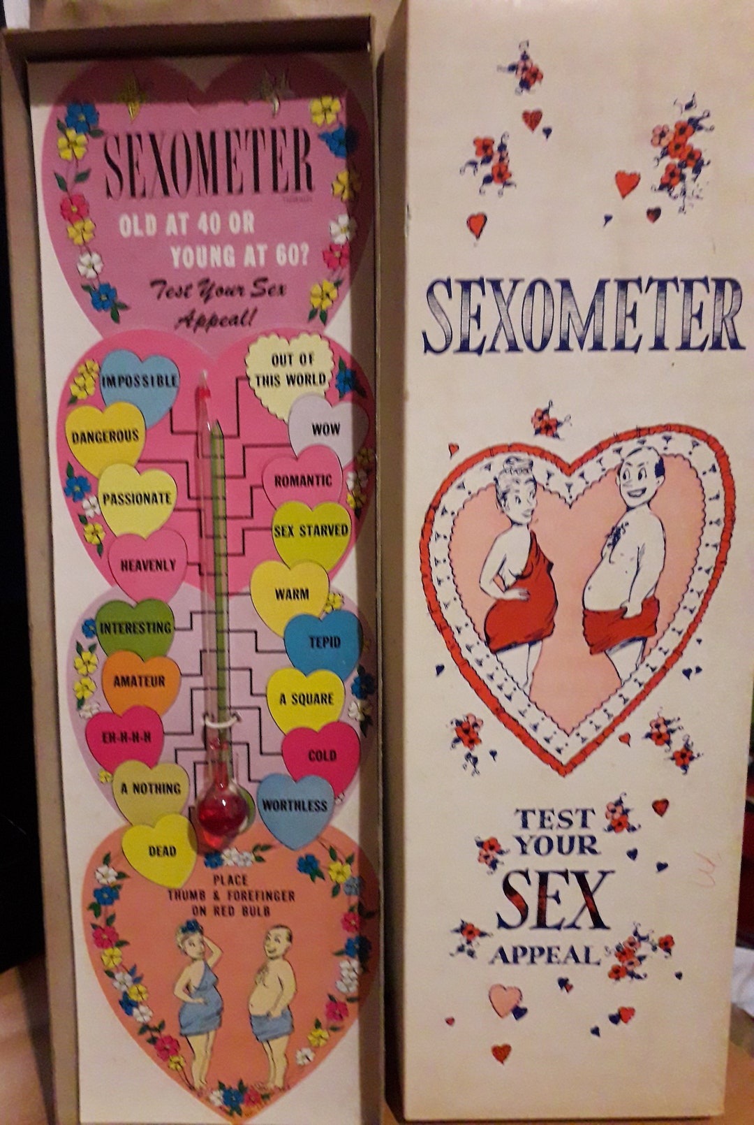 Vintage Novelty Gag Gift 1967 Novelty SEXOMETER Art Anson Gag Retro 60