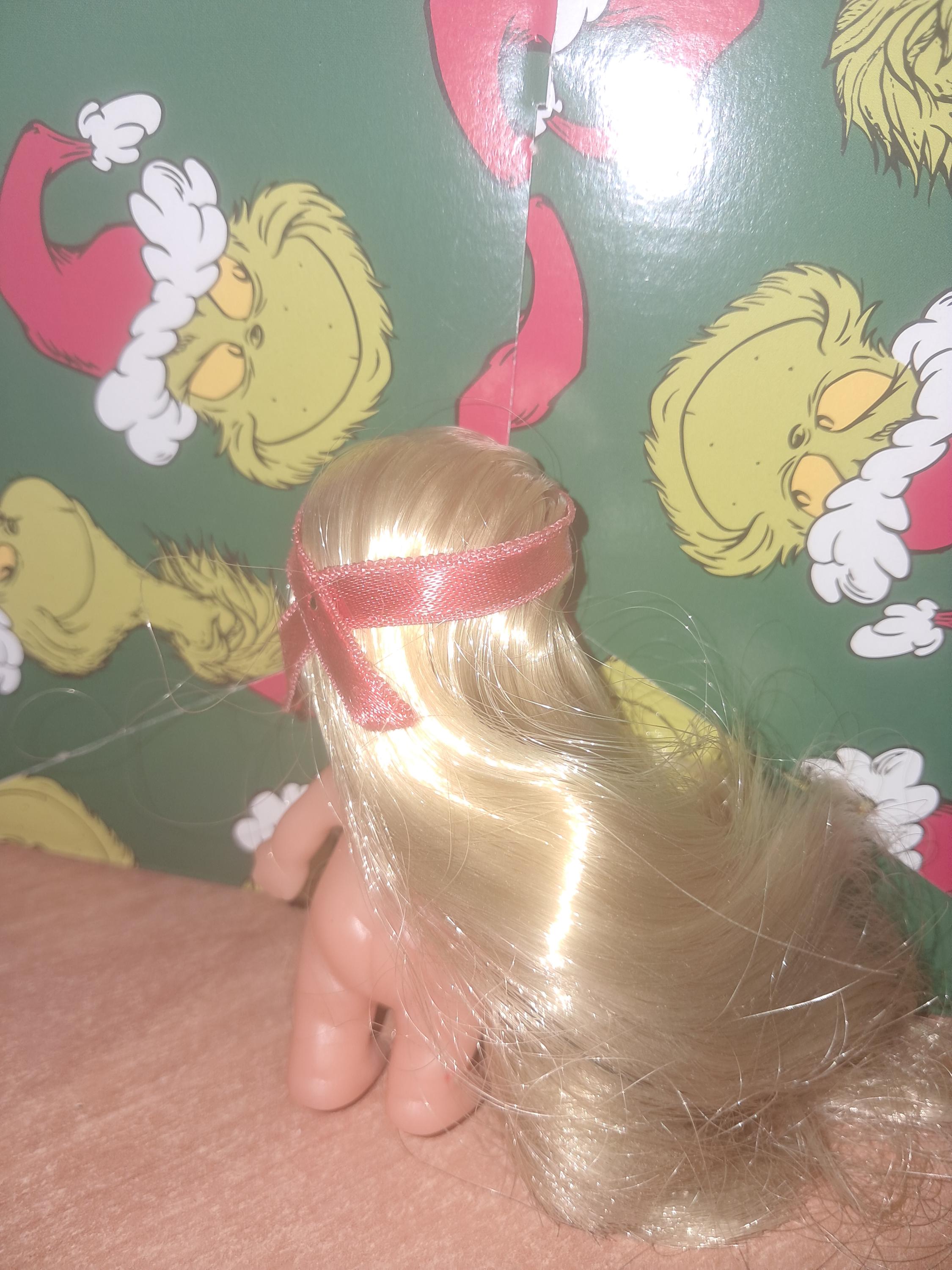 Vintage Rubber Doll Super Long Hair Blonde Tiny Sassy Pin up
