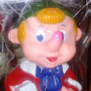 Vintage Pinocchio Toy Disney's Pinocchio Soft Vinyl Rubber