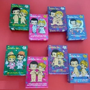 Vintage Love Is... Liebe ist de Kim Casali Mini Jigsaw Puzzle Idioma Alemán Schmid 1970 Coleccionable Nostálgico retro kitsch