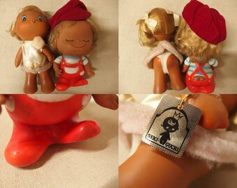 * vintage figure ୨୧ * 可愛い可愛い バンビちゃん Monchhichi Bebichhitchi Girl S Love Happy Angel 50th