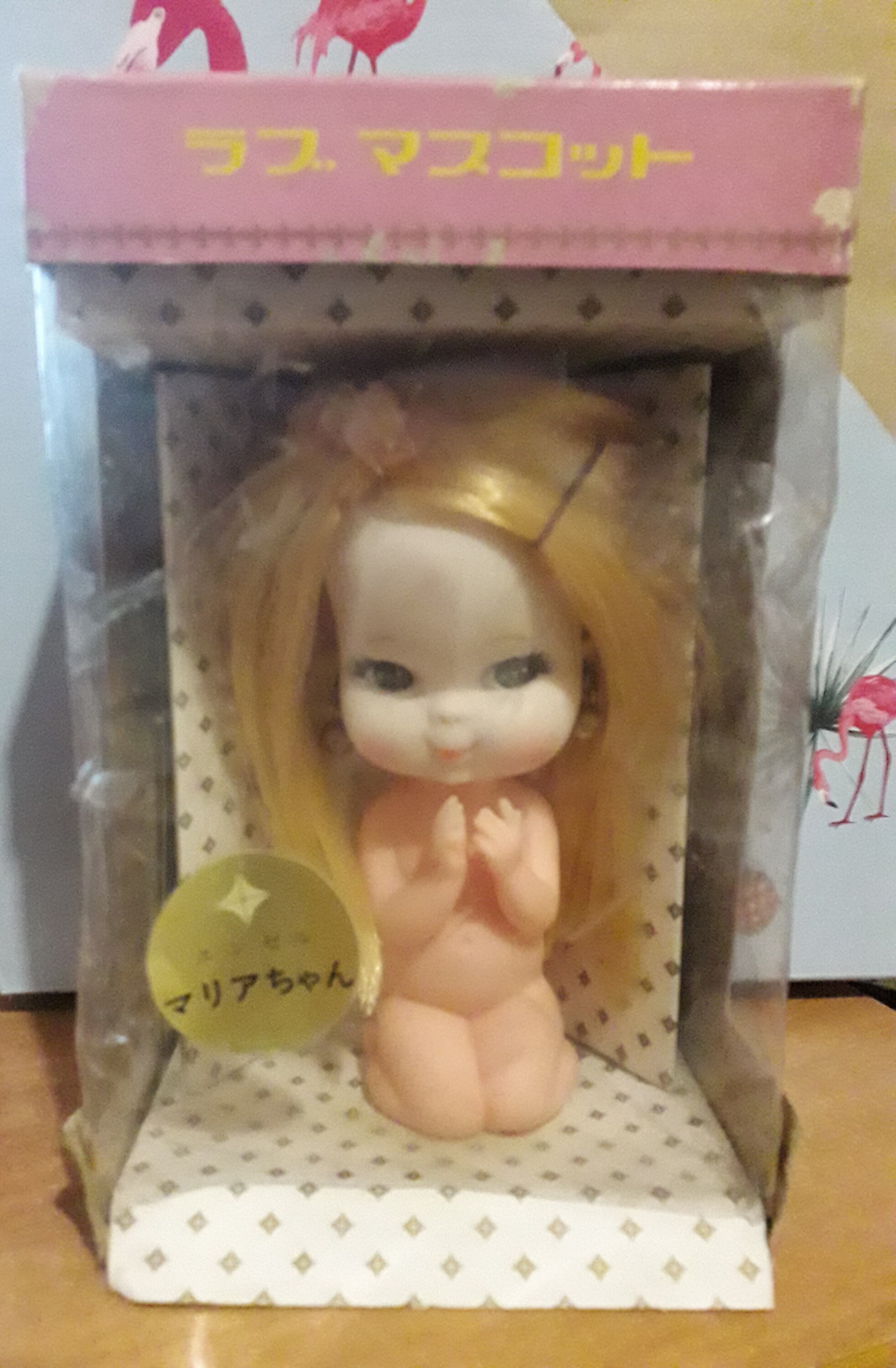 Vintage Rubber Doll angel doll maria Takara Mascot doll made in Japan Tan Blonde doll fashion doll retro kitsch wings original box