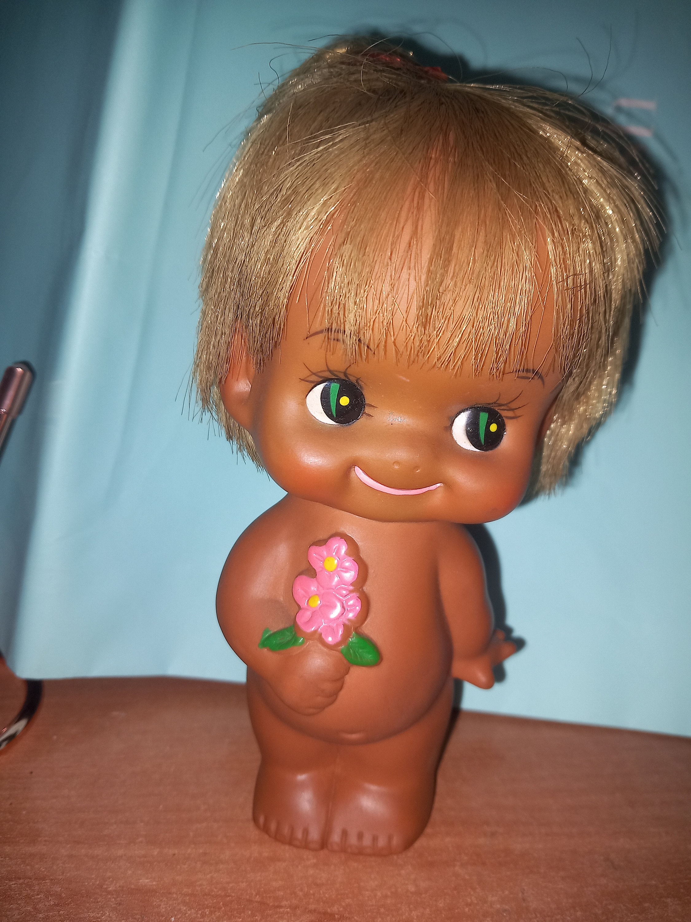 Vintage Rubber Doll Kewpie Sekiguchi Japan Sassy Moody Cutie