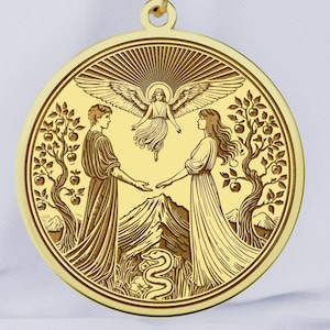Collana dei Tarocchi degli Amanti in oro 14 carati - Ciondolo dei Tarocchi Romantici, Simbolo di Unione e Scelta, Regalo di Coppia, Gioiello degli Arcani Maggiori, Opzione Argento 925 carati