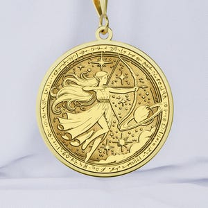 14K Gold Sagittarius Necklace – Celestial Zodiac Pendant – Astrology Jewelry – Sagittarius Gift – 925K Silver Horoscope Charm