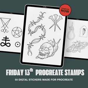 Friday 13 stamps for procreate