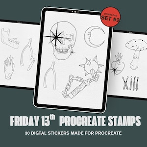 Friday 13 procreate brushes - set 2