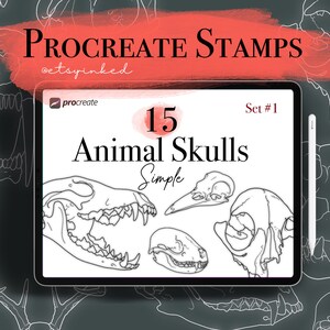 Animal skulls Stamps for procreate