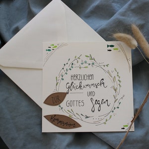 Klappkarte I Kommunion I Konfirmation I Firmung I Handgemacht