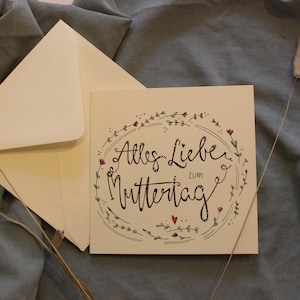 Klappkarte I Muttertag I Handgemacht I "Alles Liebe zum Muttertag"