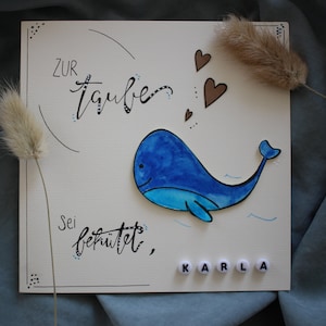 Karte zur Taufe I Klappkarte I Sei behütet I Handgemacht I Personalisiert