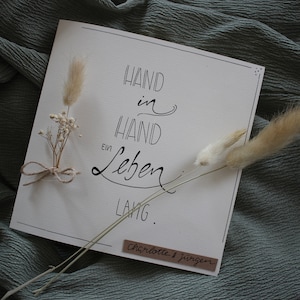 Klappkarte I Hochzeit I Handgemacht I "Hand in Hand"