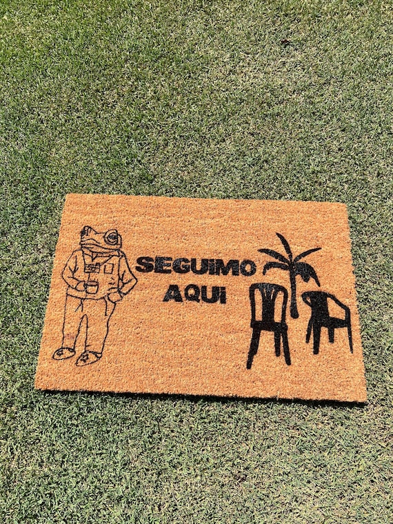 Bad Bunny Doormat, DTMF , Bad Bunny, Debi Tirar Mas Fotos Doormat, Seguimo Aqui, Birthday Gift, Welcome Mat, Spanish Doormat, Español