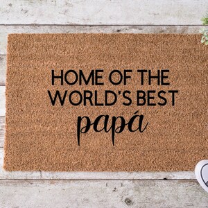 Father&#39;s Day Doormat, Father&#39;s Day Gift, Custom Doormat, Welcome Mat, Home Decor, Summer Doormat