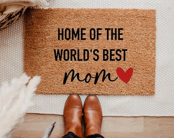 Home Of The Best Mom Doormat, Mother's Day Gift, Welcome Mat, Home Decor, Outdoor Welcome Mat, Best Mom Doormat