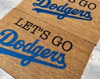 Dodgers Doormat, Housewarming Gift, Birthday Gift, Welcome Mat, Baseball Mat, LA Dodgers, Sports Fan, Dodger Blue, Los Doyers