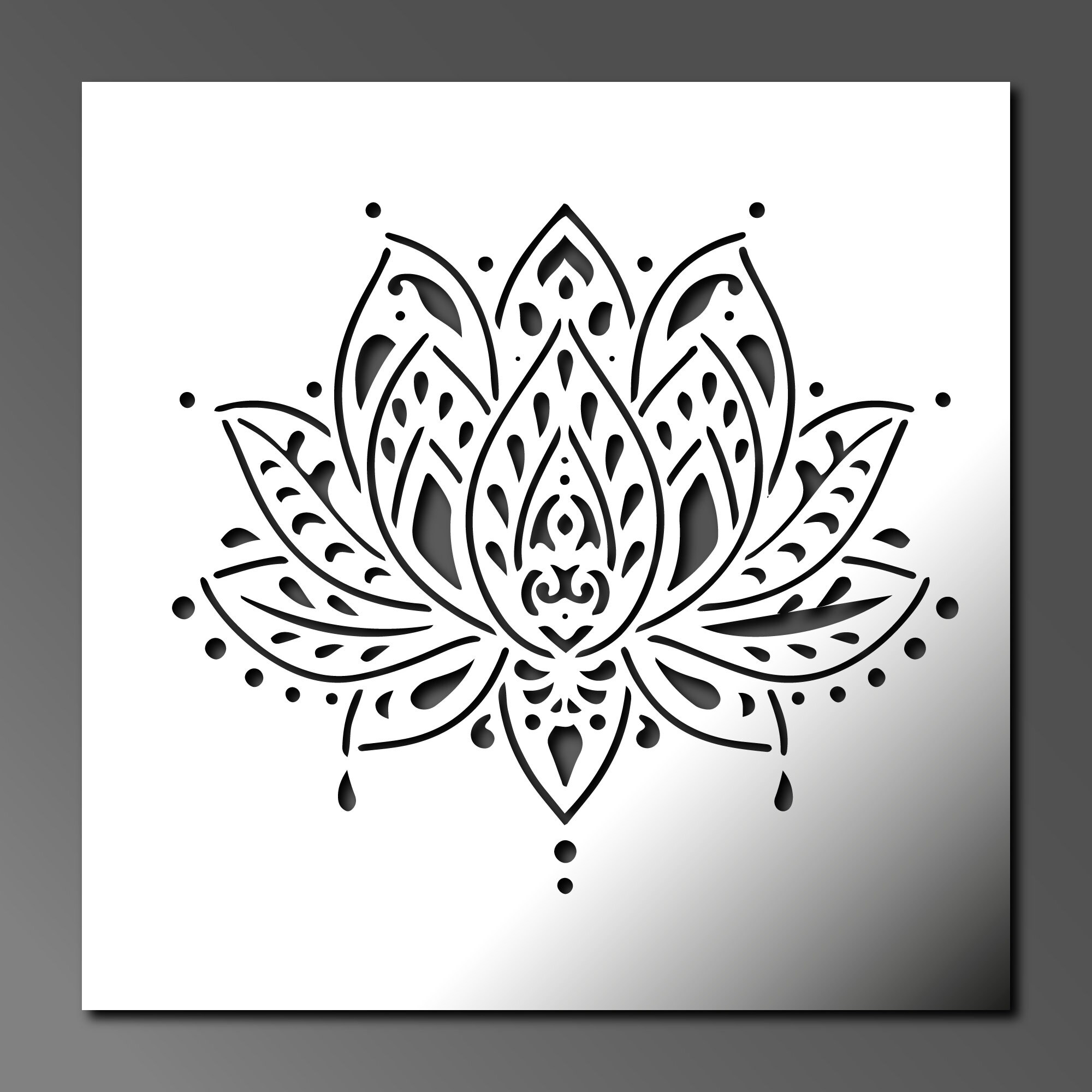 Lotus Flower Stencils Reusable Stencils for Wall Art Home Etsy