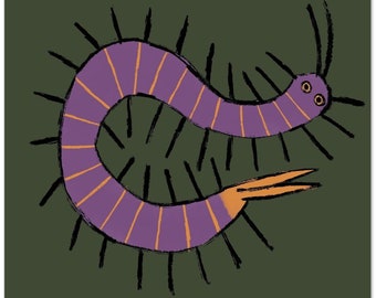 Cool Centipede Print (no frame)