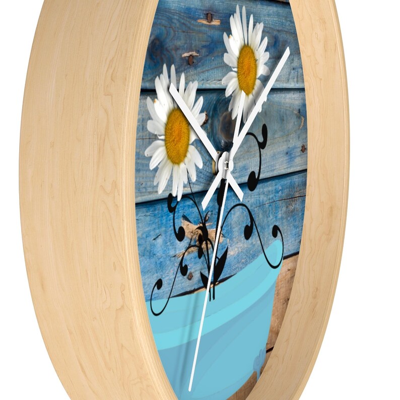 Rustic Wall Clock, Vintage Bath Tub Clock, Bathroom Clock, Vintage