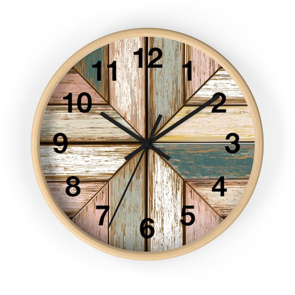 Country Wall Clock, Barn Clock, Farmhouse Decor, Wood Clock, Decorative Clock, Rustic Wall Clock, Primitive Clock, Country Home Decor